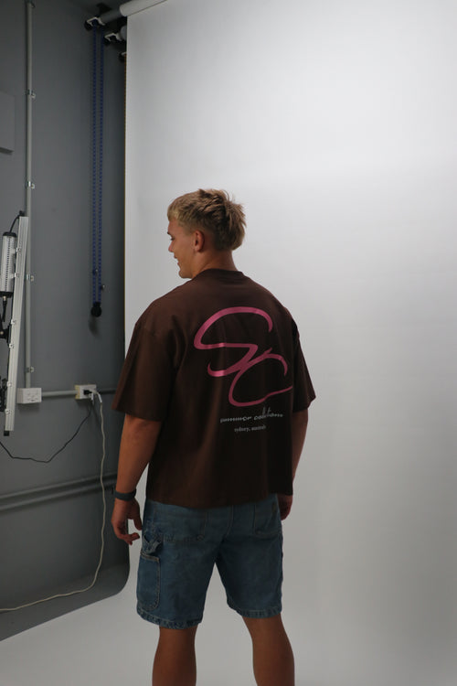 Solstice Box-Fit Brown Tee
